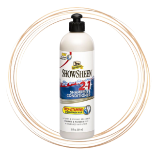 Šampón a kondicionér pro koně Absorbine ShowSheen dva v jednom, láhev 591 ml (Lahev, 591 ml)